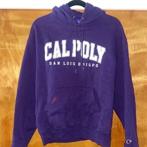 Champion Cal Poly hoodie purple - M